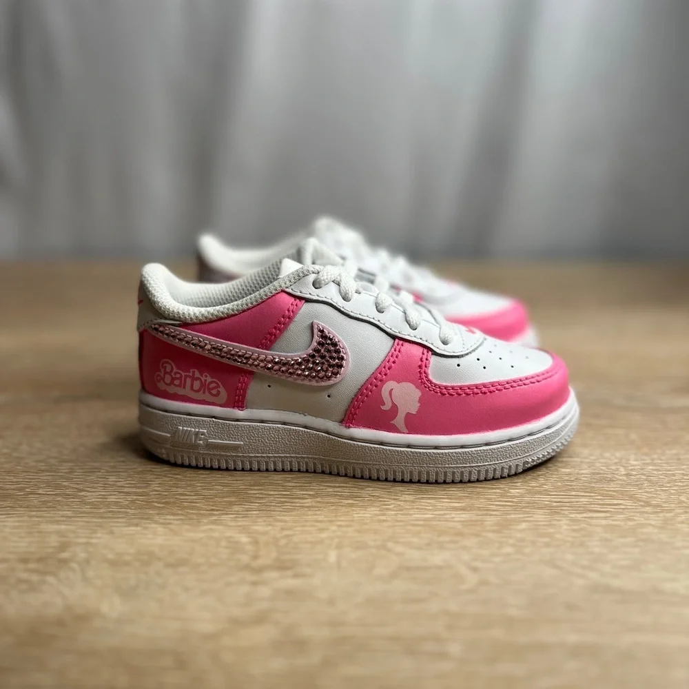Nike Air Force 1 Custom Barbie Hand Painted Sneakers